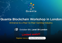 Blockchain Lottery Quanta Plans London Event for 6 Oct 2017